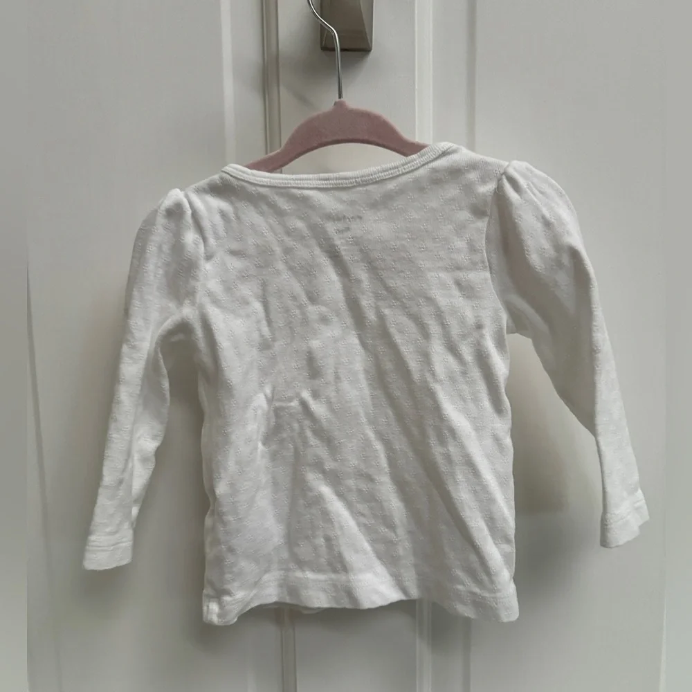 Carter’s 9M Girls White Long Sleeve Blouse Top